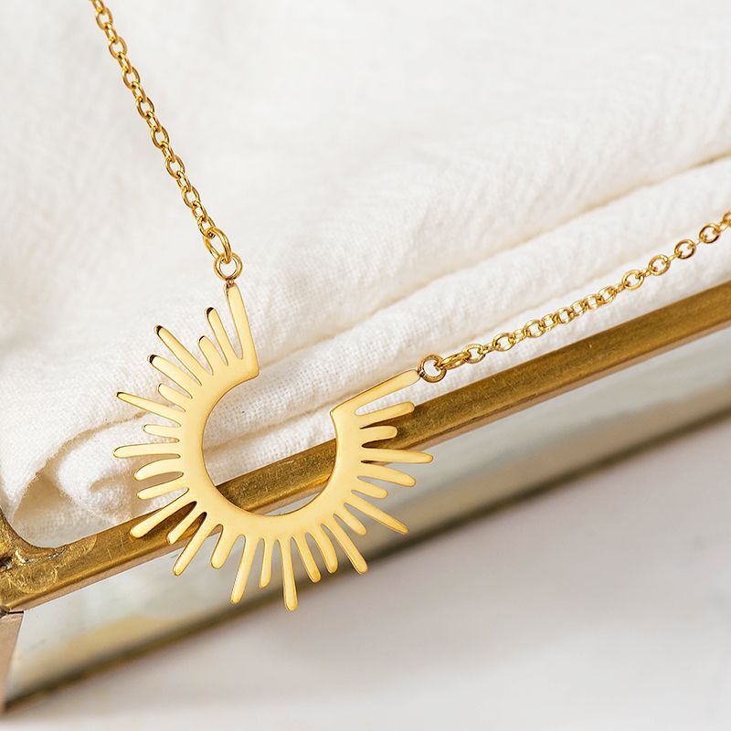 Incandescent Glow Gold Starburst Necklace