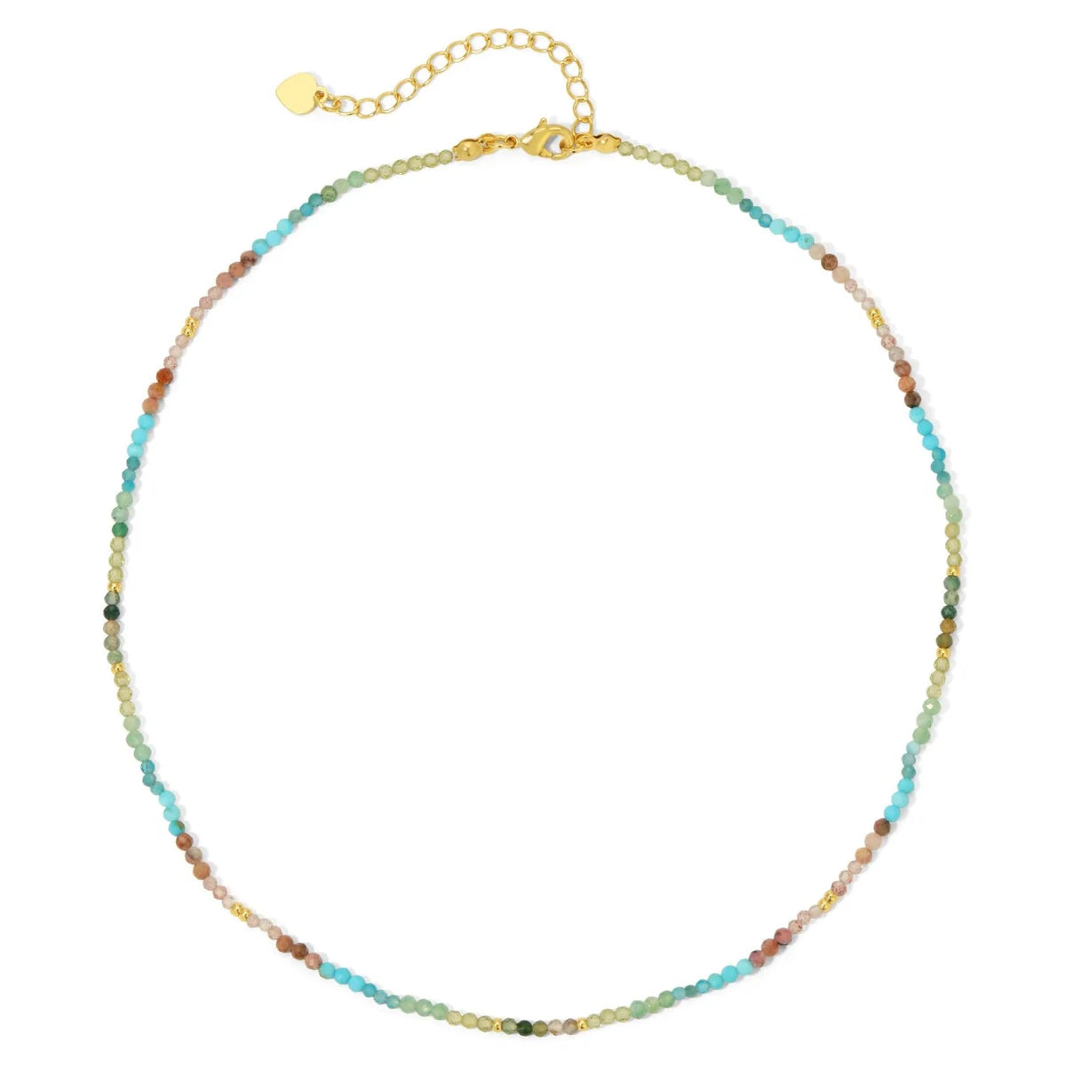 Splendid Iris Delicate Stone Necklace