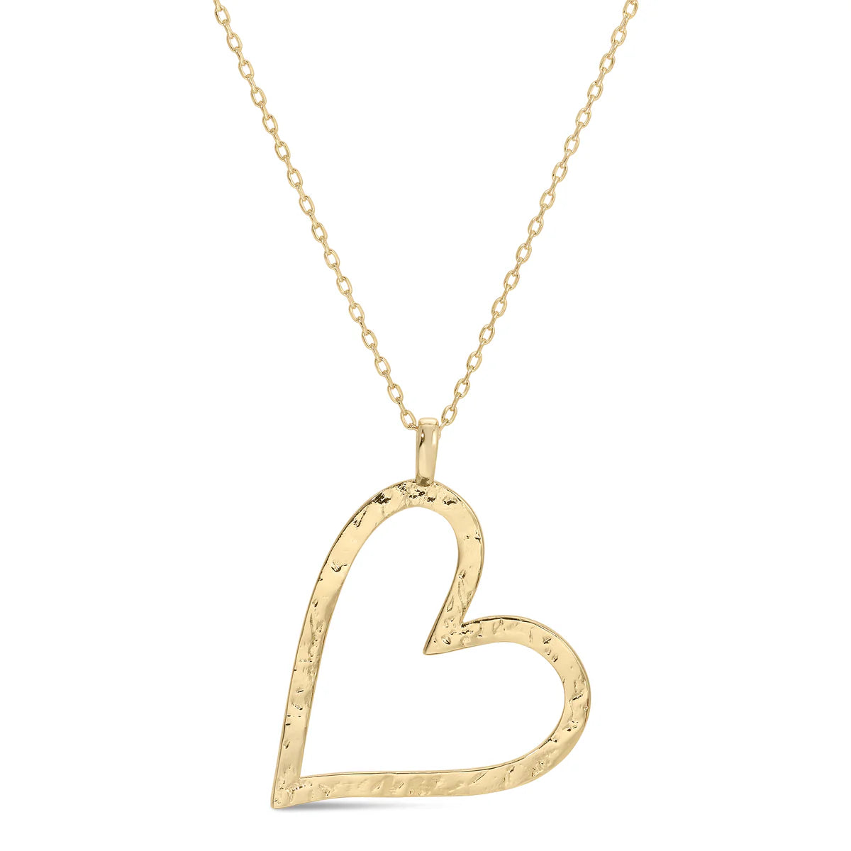 Splendid Iris Gilded Heart Pendant Necklace