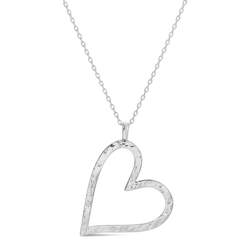 Splendid Iris Gilded Heart Pendant Necklace