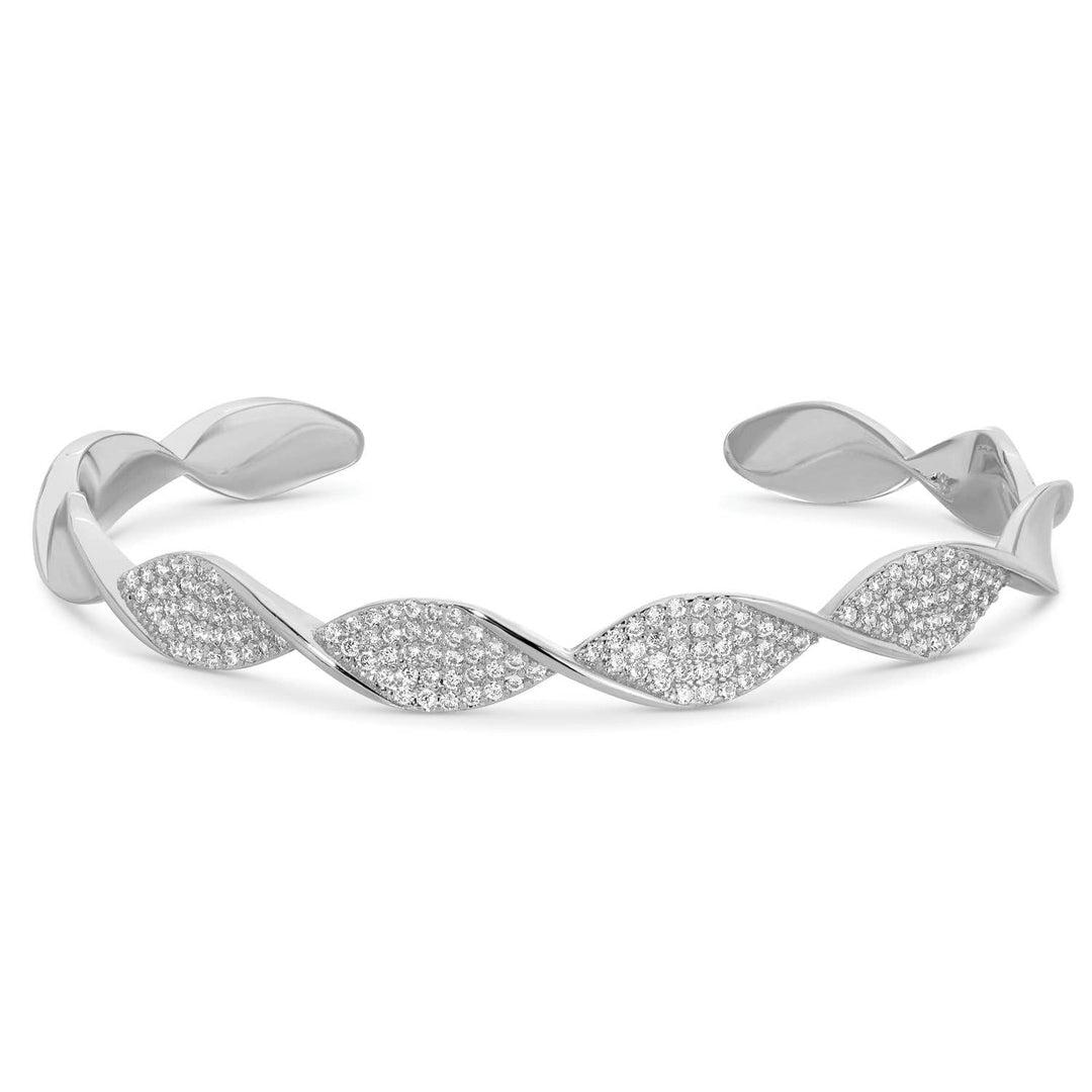 Splendid Iris - Twisted Pave Cuff Bracelet