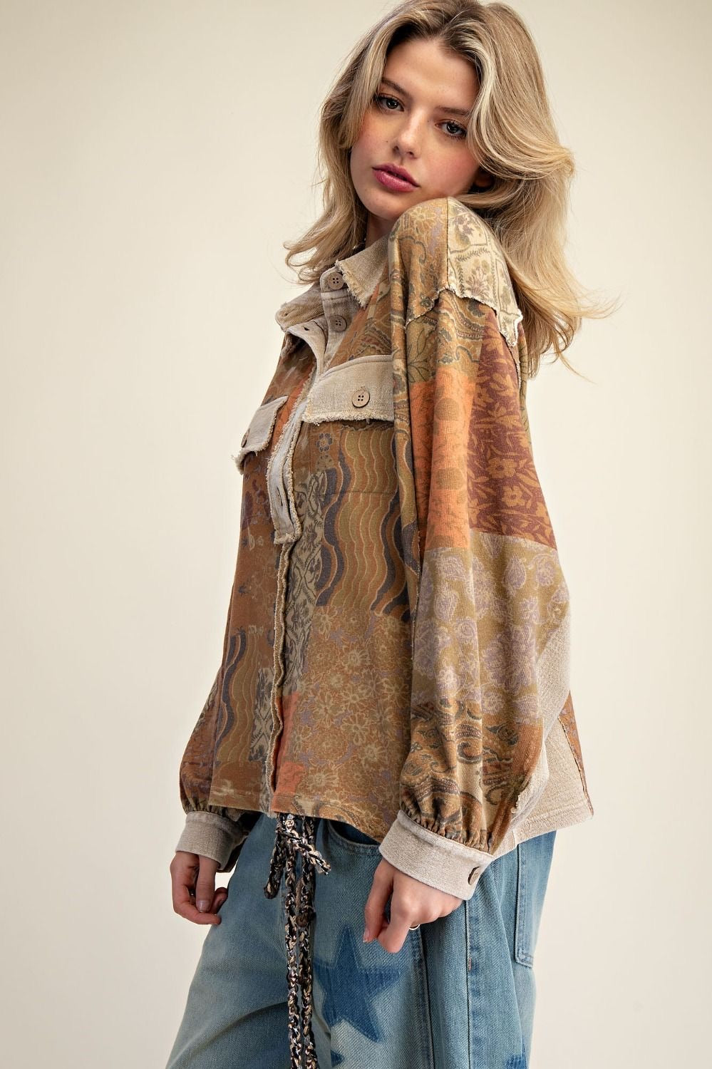 EASEL Signature Print Washed Terry Shirt