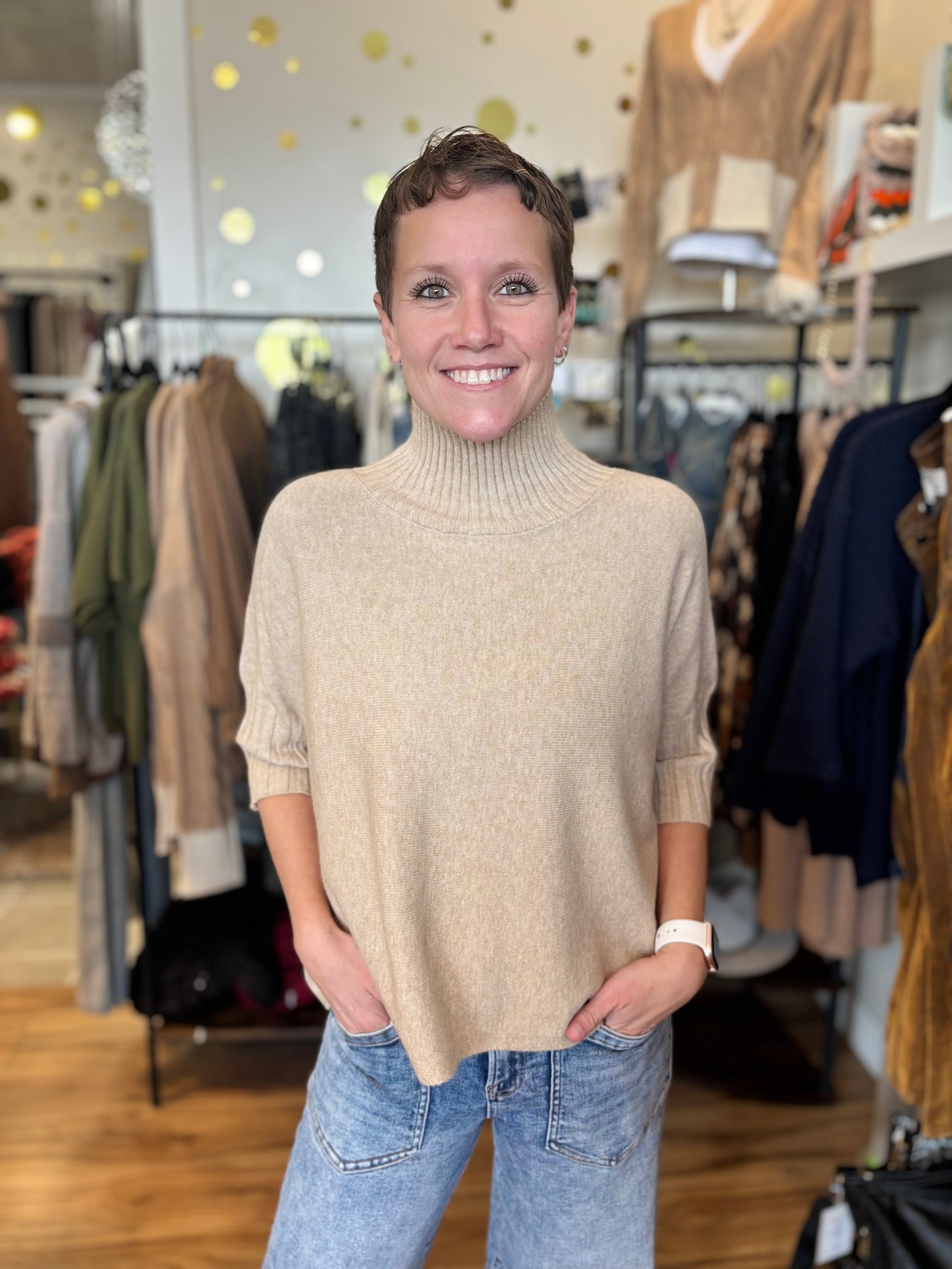 Giulia Mock Neck Sweater