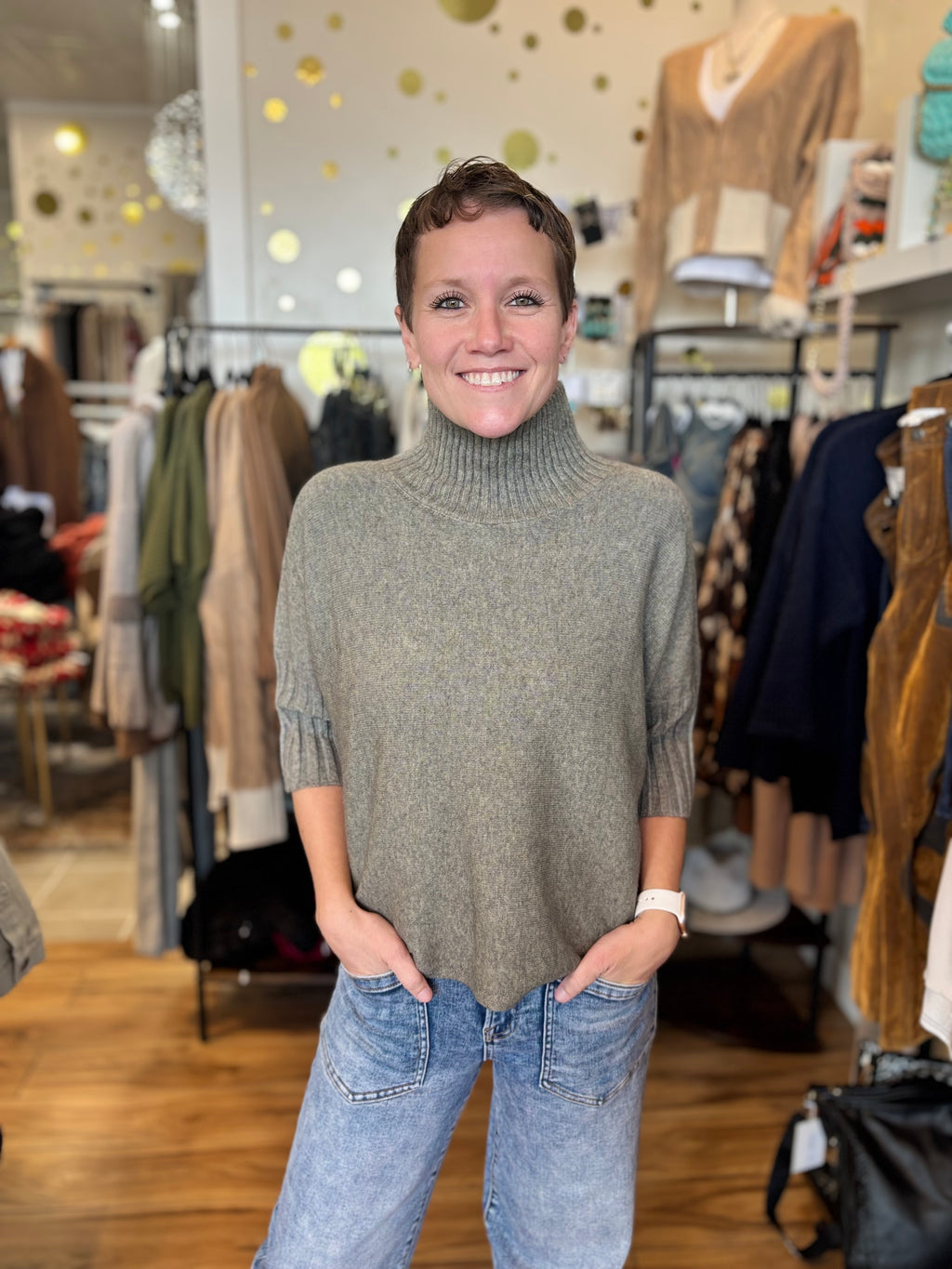 Giulia Mock Neck Sweater