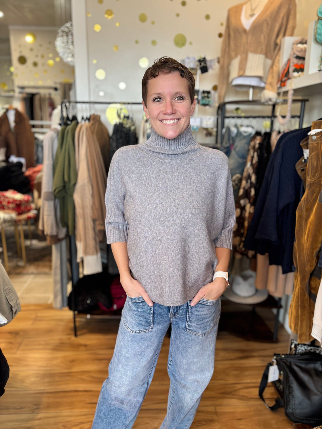 Giulia Mock Neck Sweater