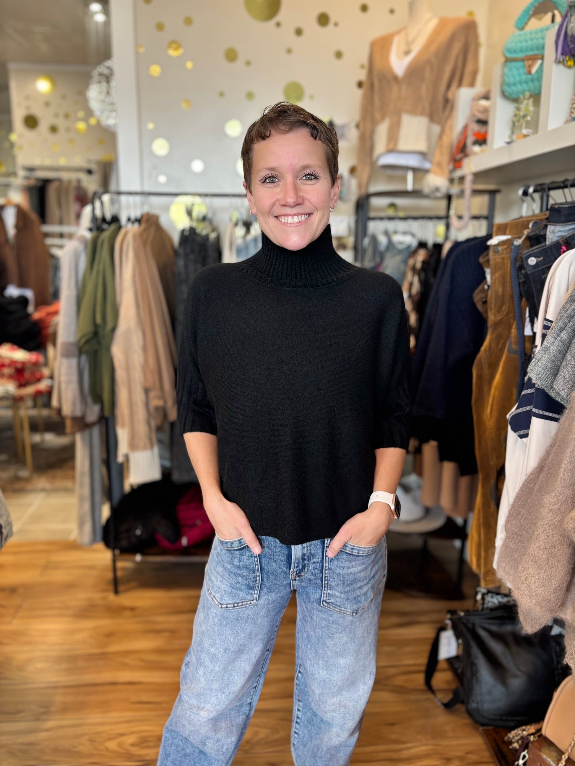 Giulia Mock Neck Sweater