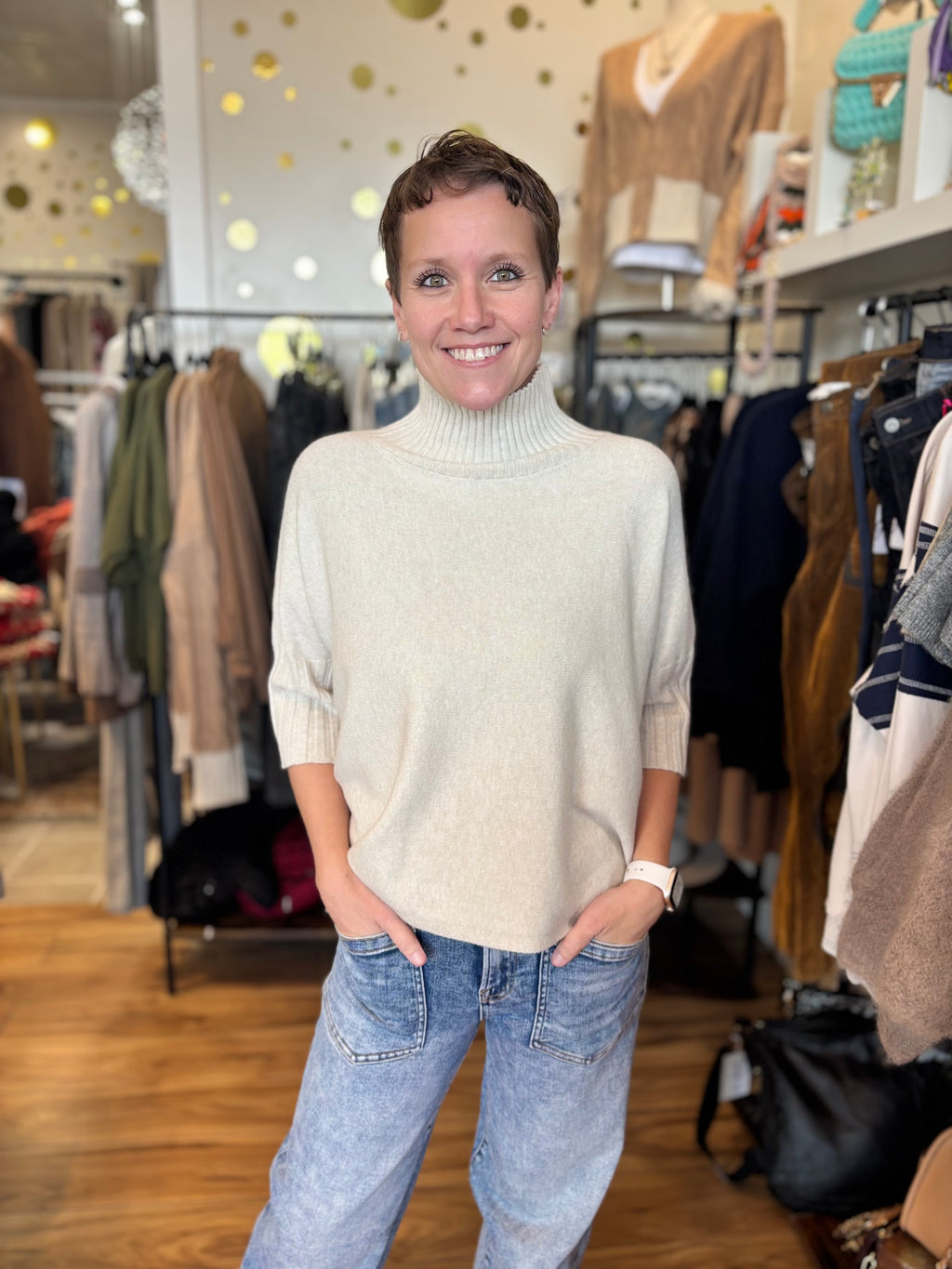 Giulia Mock Neck Sweater