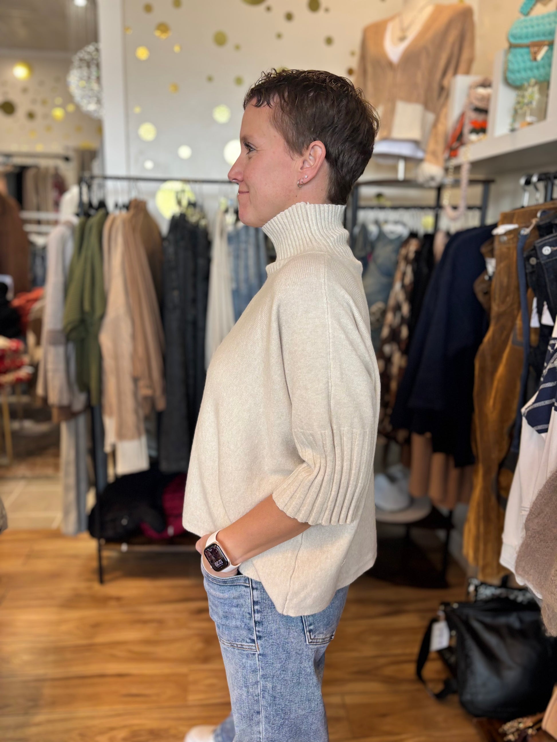 Giulia Mock Neck Sweater