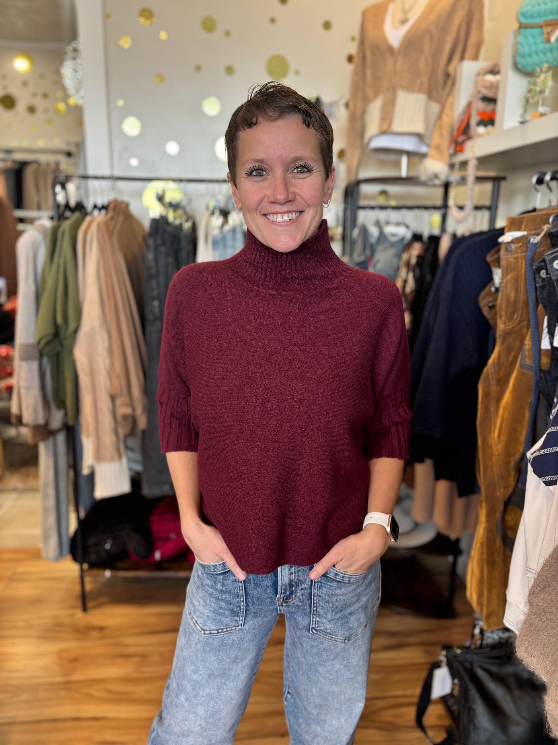 Giulia Mock Neck Sweater