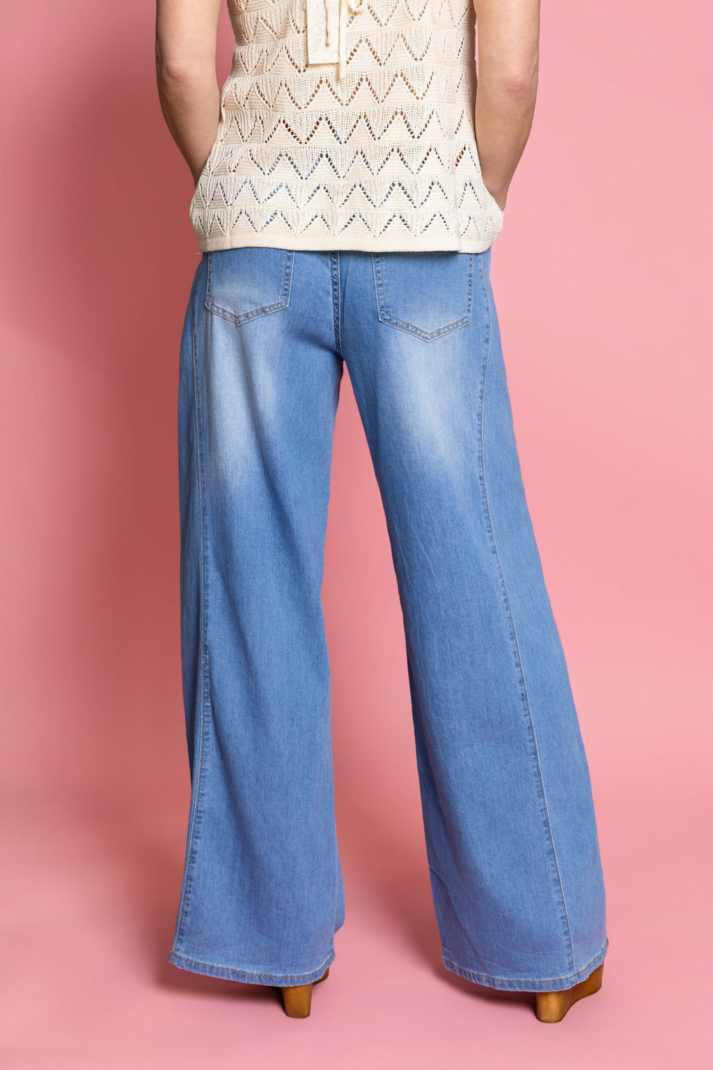 Q2 Wide Leg Denim Pants