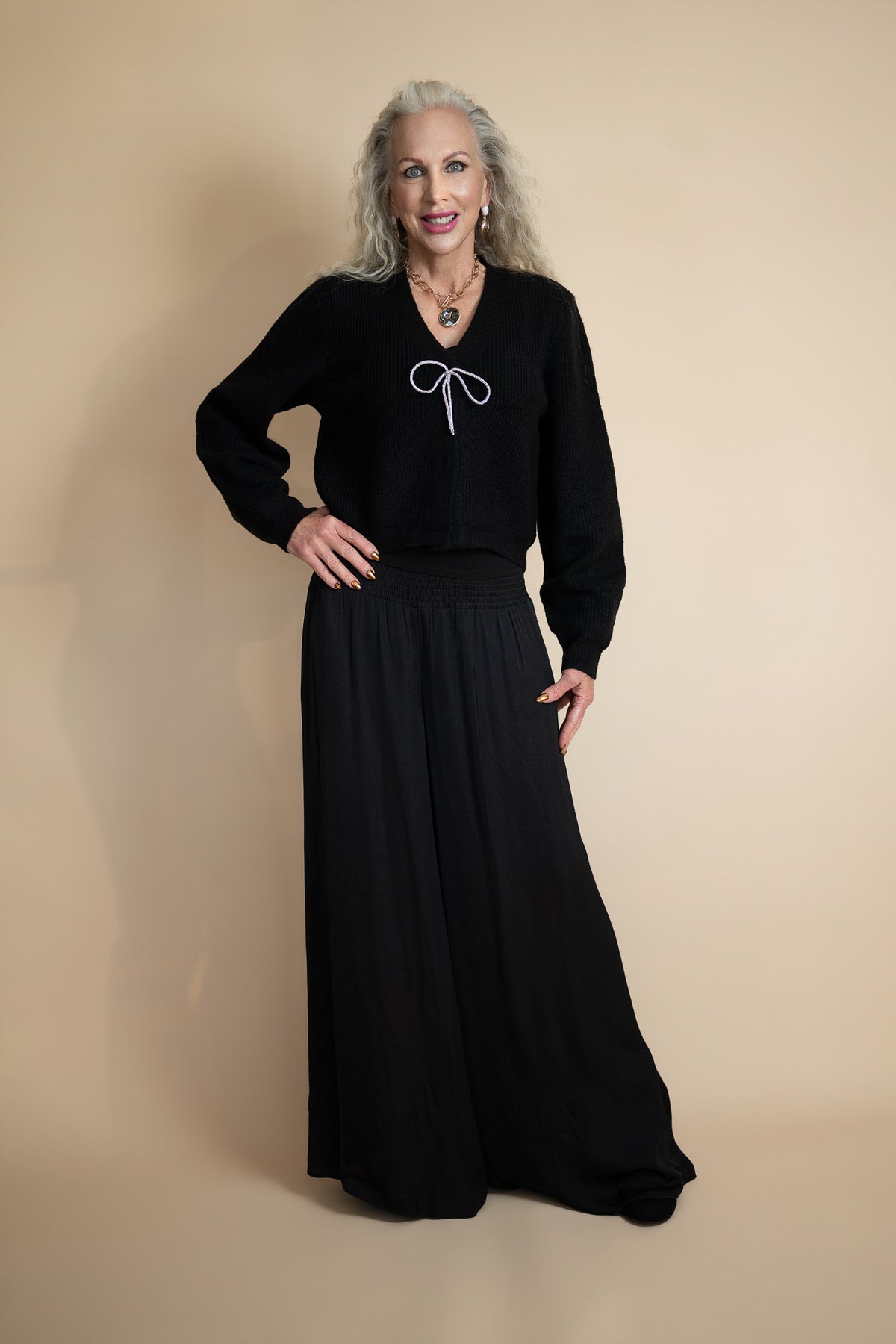Veda Smocked Waist Wide Leg Pants