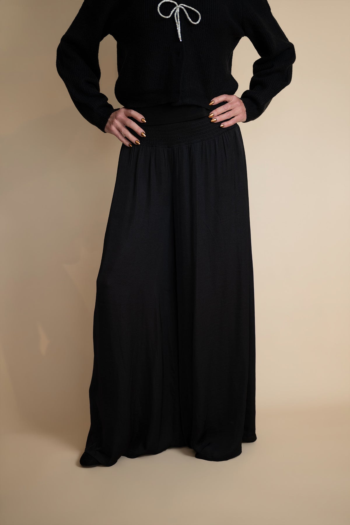 Veda Smocked Waist Wide Leg Pants