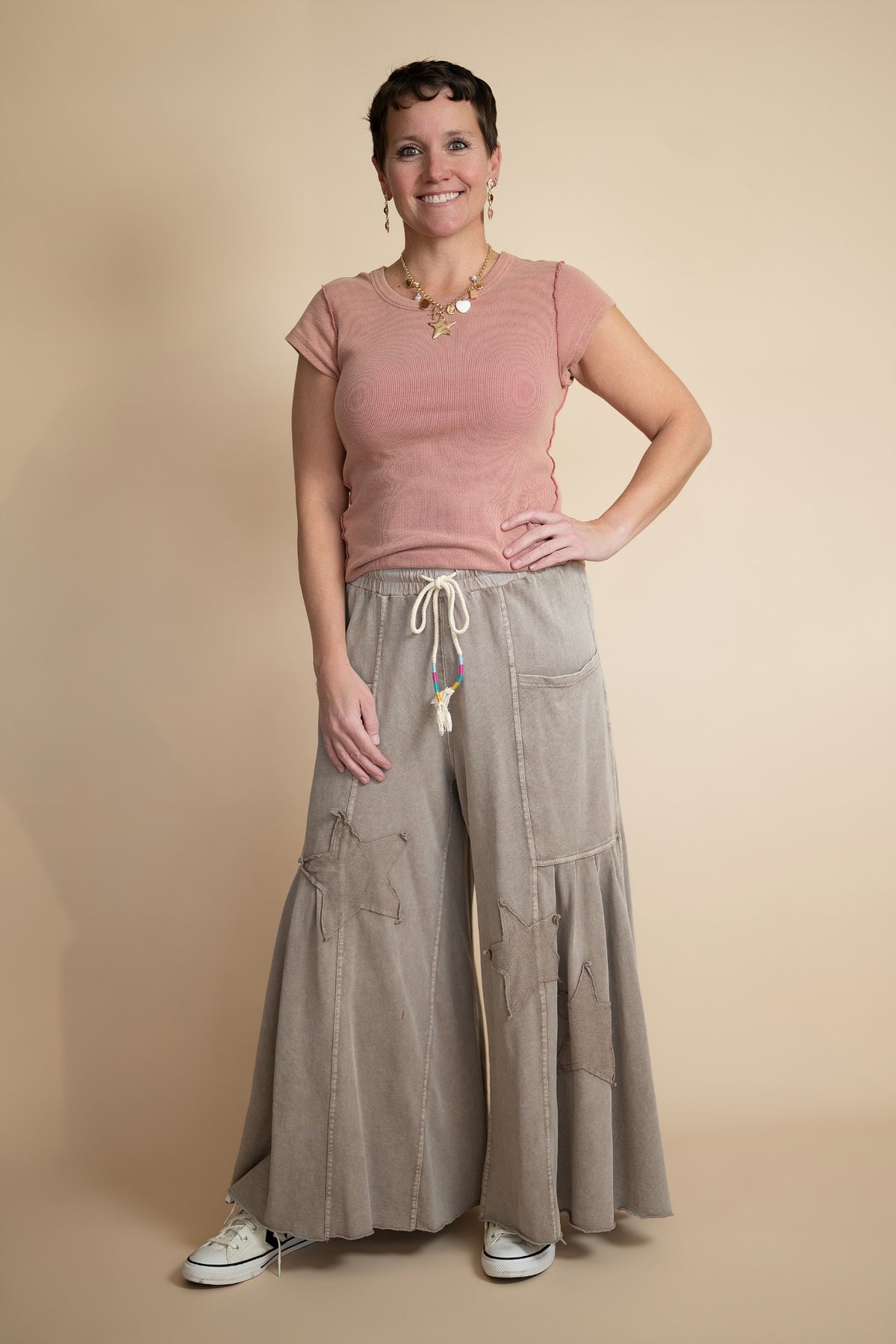 Camille Ribbed Seam Tee