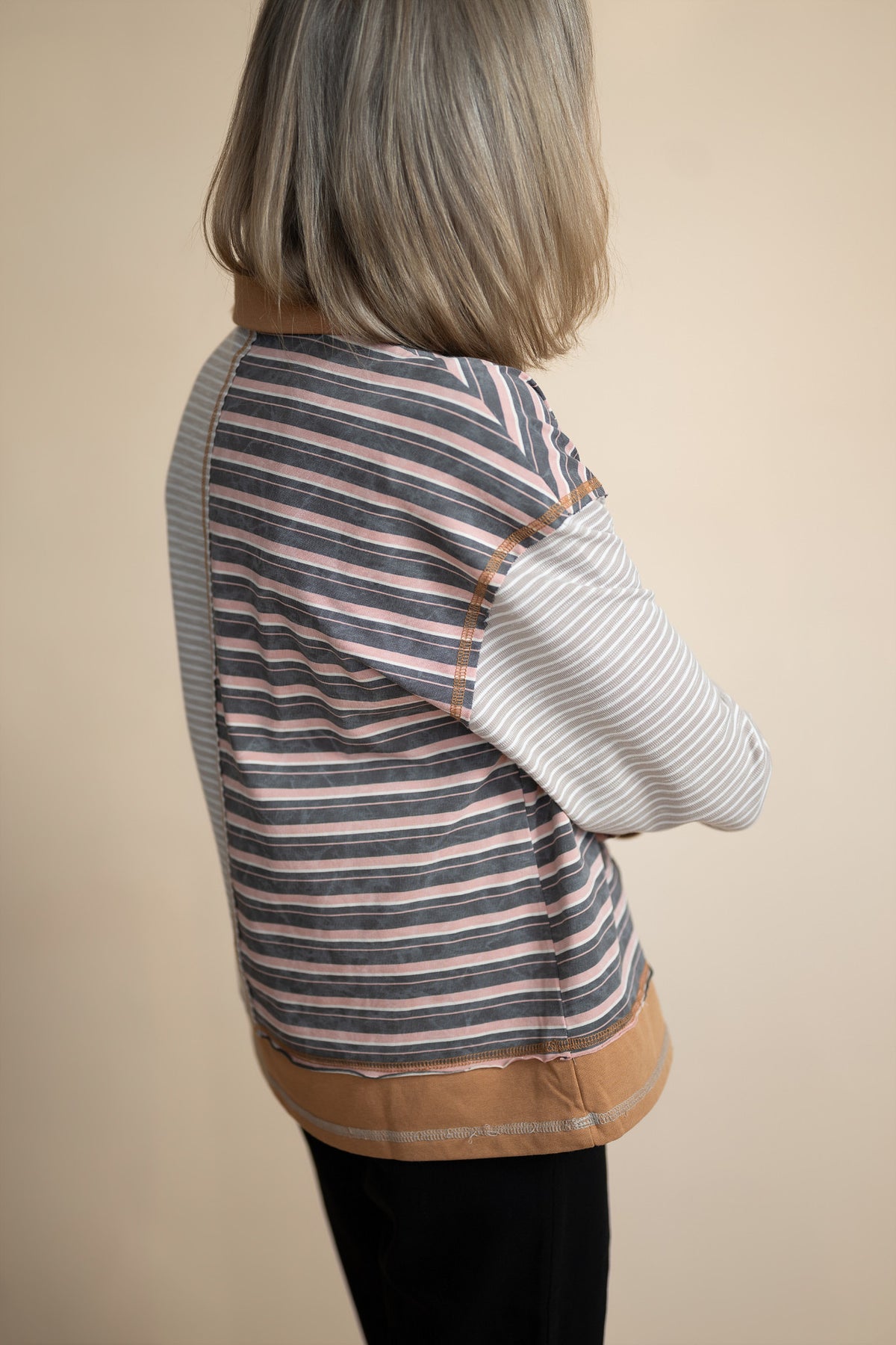 Mireya Mixed Stripe Polo Top