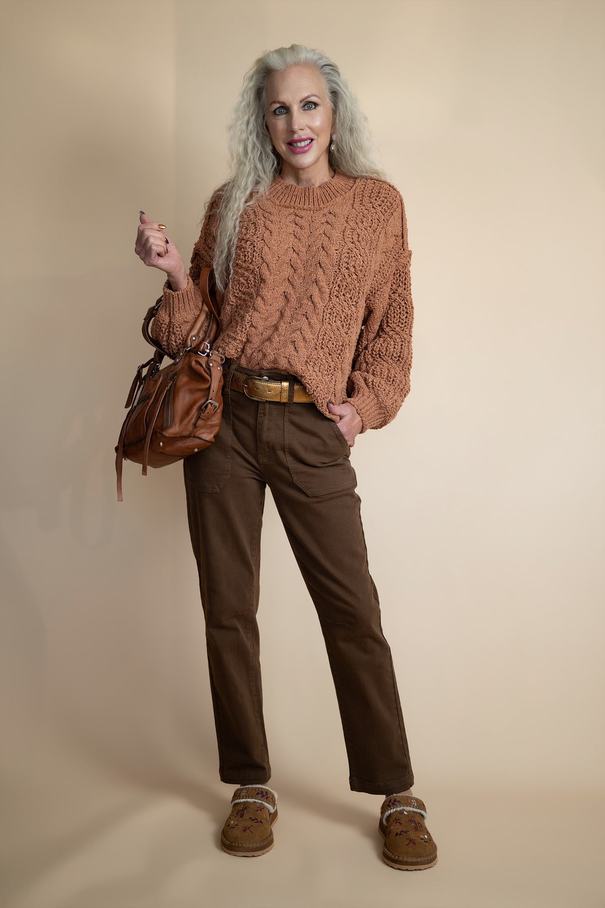 Seraphina Chenille Cable Knit Sweater
