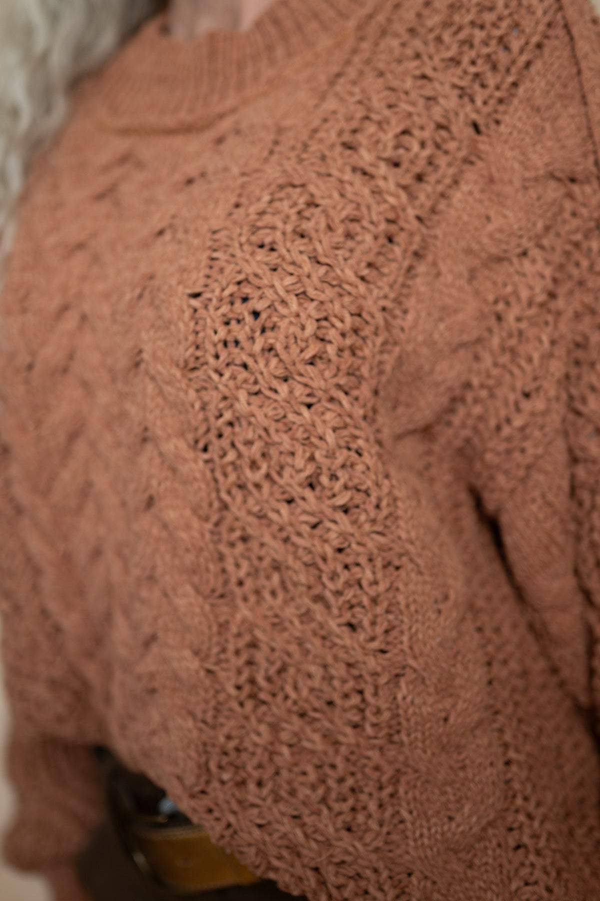 Seraphina Chenille Cable Knit Sweater