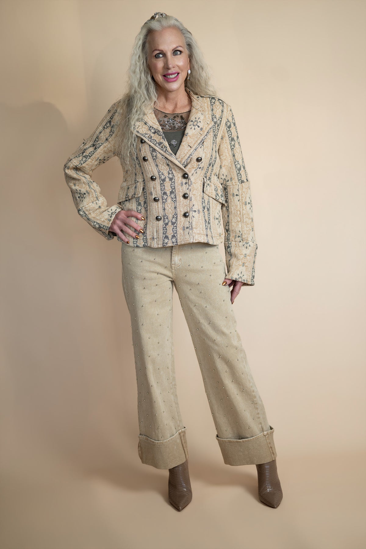 Free People Lotty Jacquard Jacket
