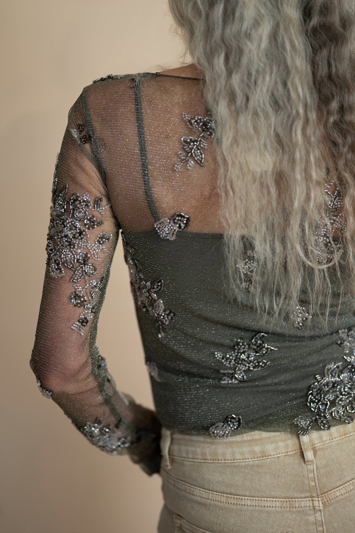 Free People Talk To Me Embellished Long Sleeve