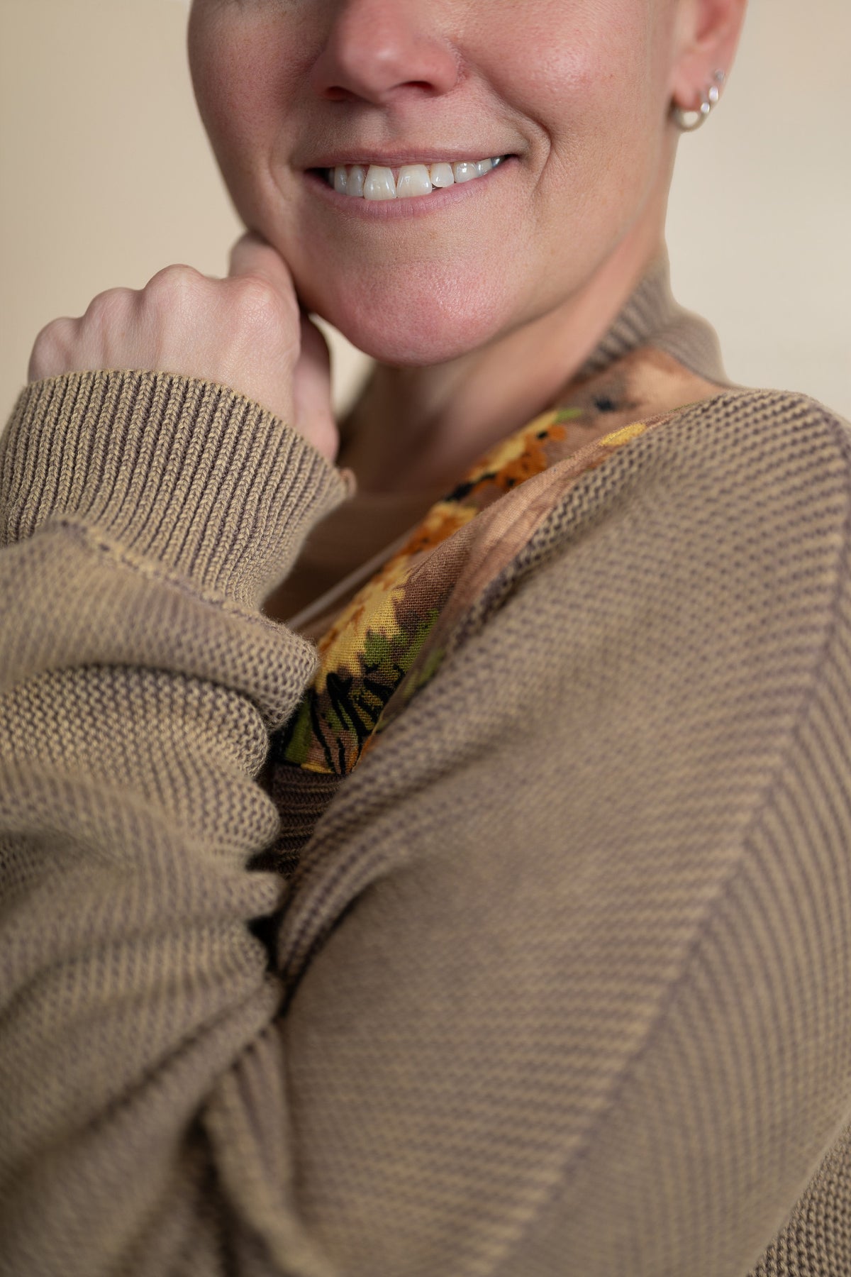 Elodie Patchwork Knit Cardigan