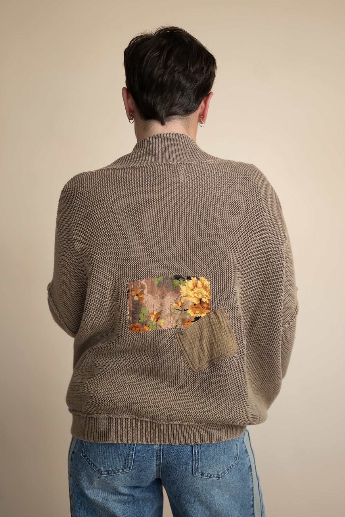 Elodie Patchwork Knit Cardigan