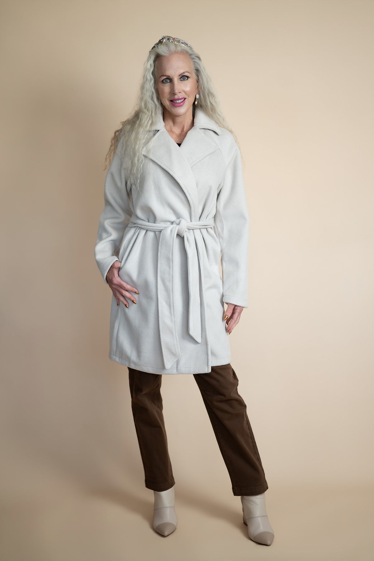 Sorelle Lapel Collar Robe Coat
