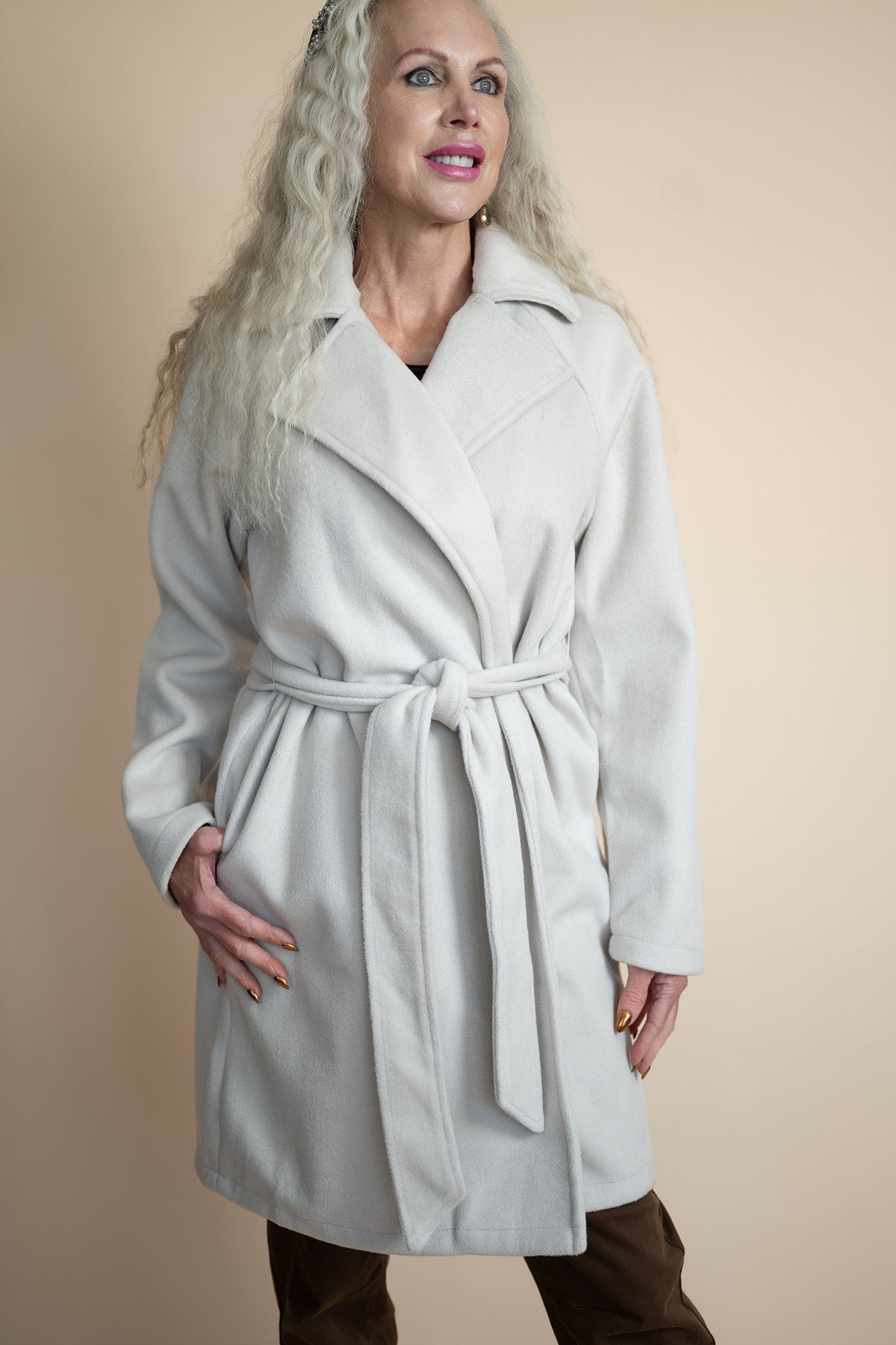 Sorelle Lapel Collar Robe Coat