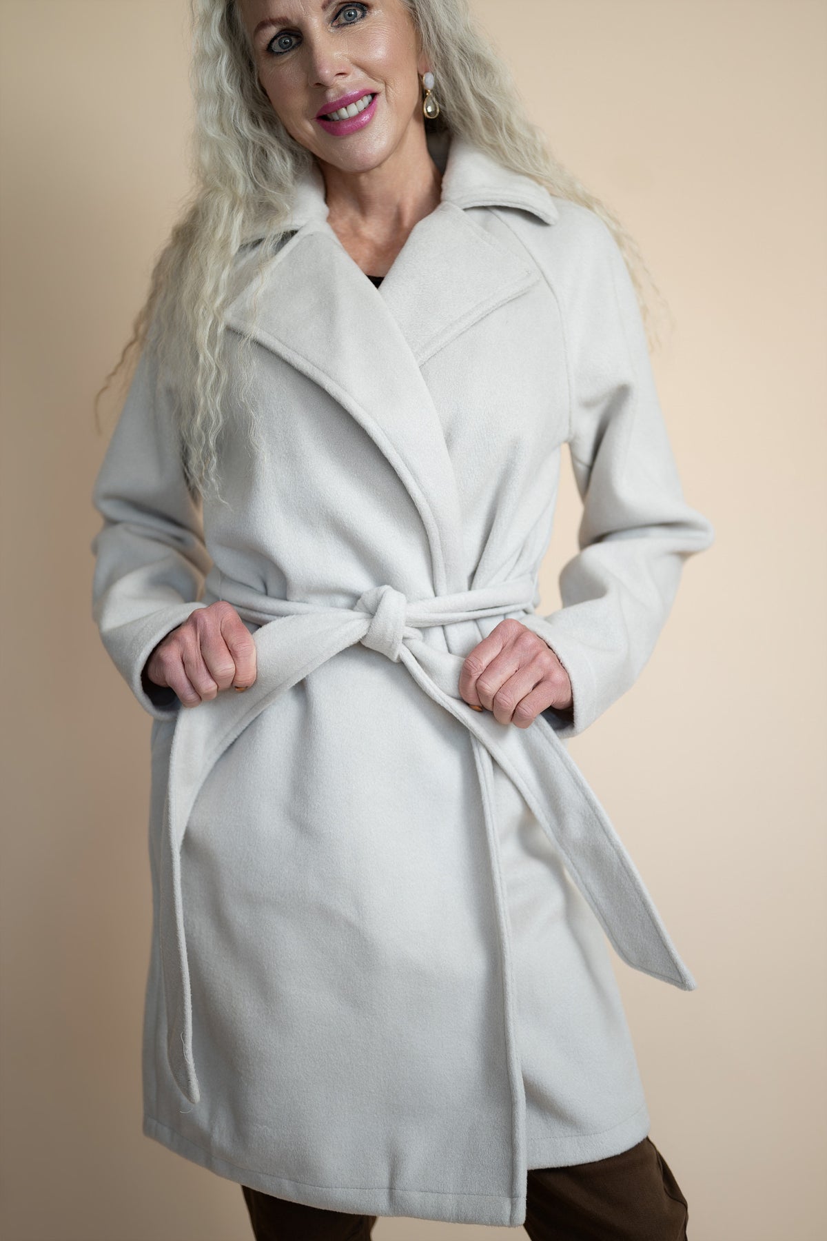 Sorelle Lapel Collar Robe Coat