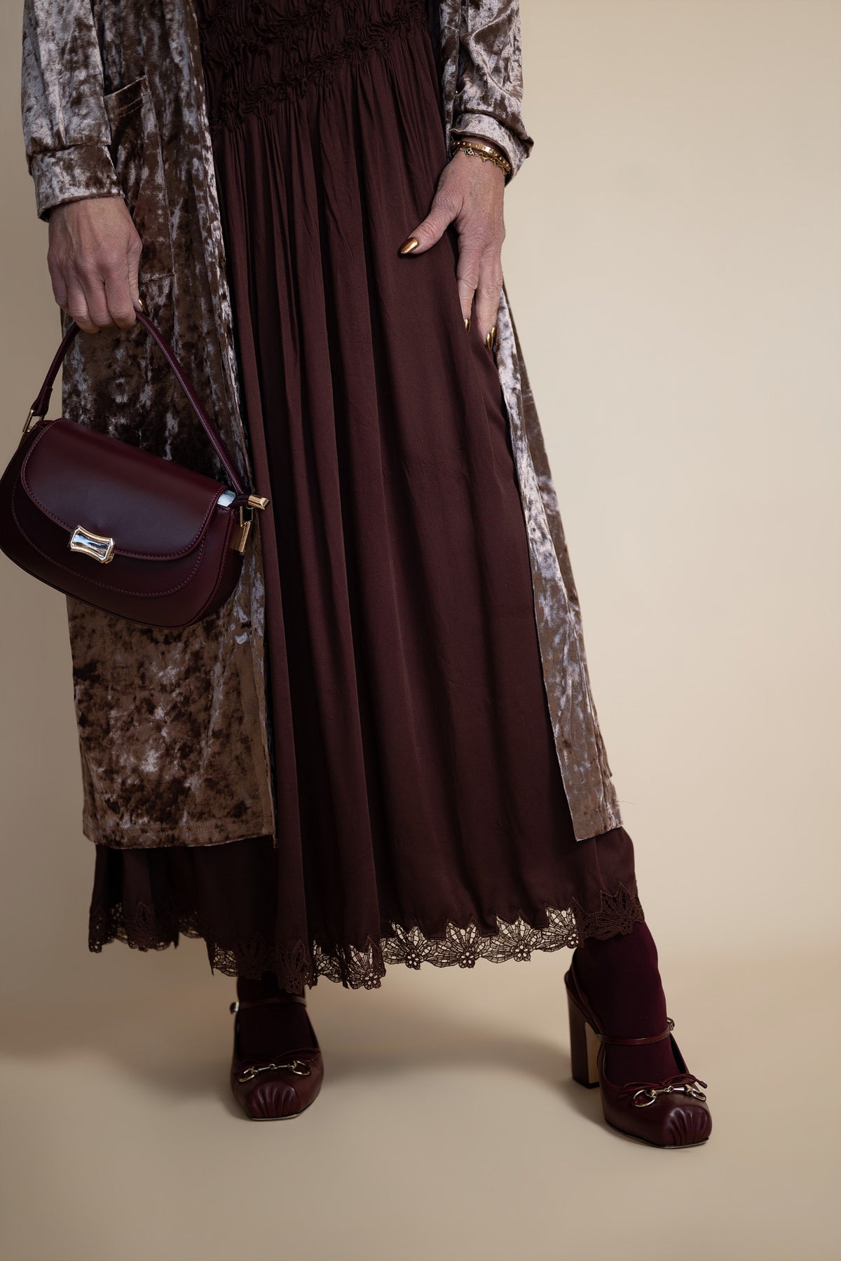 Arden Velvet Duster Coat