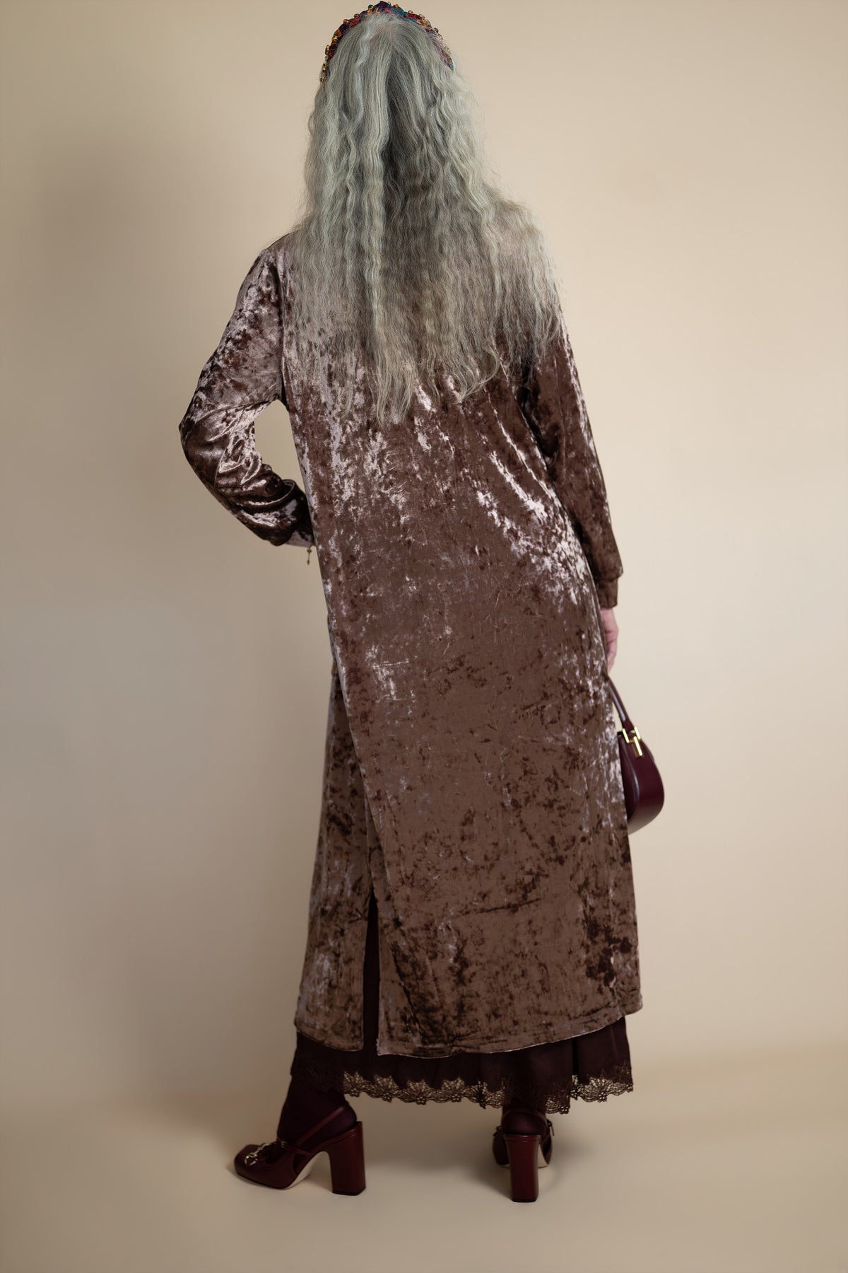 Arden Velvet Duster Coat
