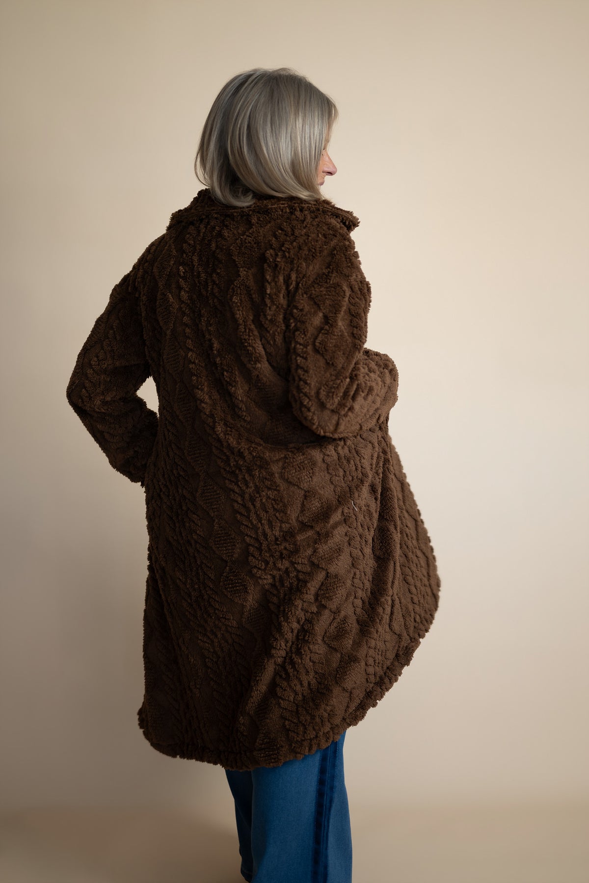 Briar Long Quilted Sherpa Coat