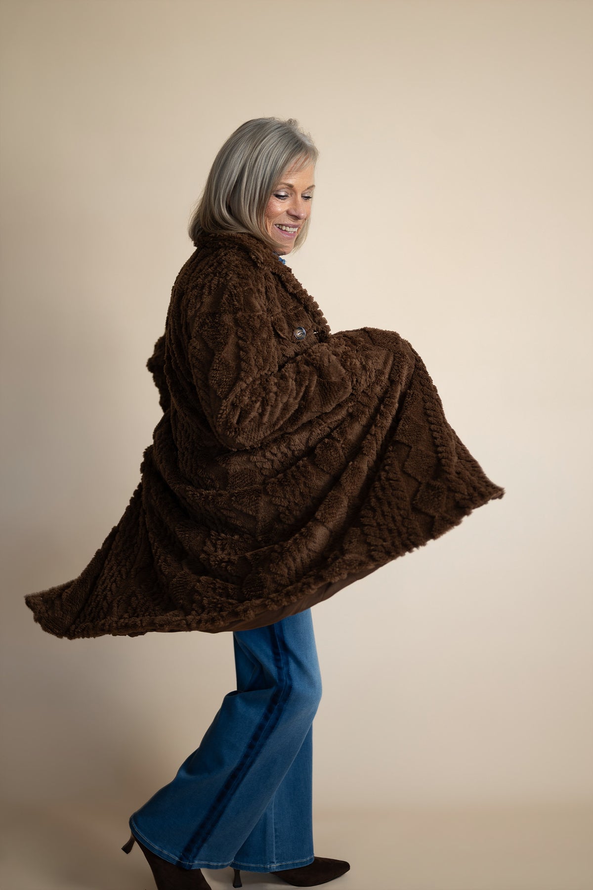 Briar Long Quilted Sherpa Coat