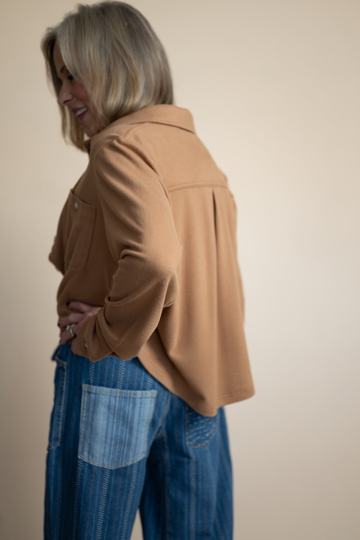Corinne Soft Button-Up Top