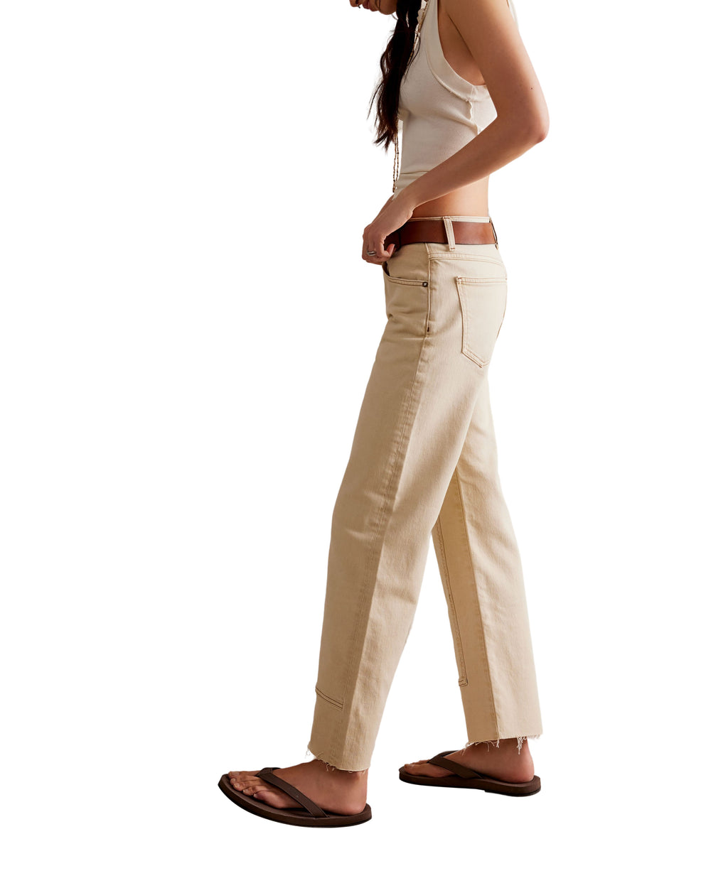 Free People Risk Taker Mid-Rise Straight Jeans