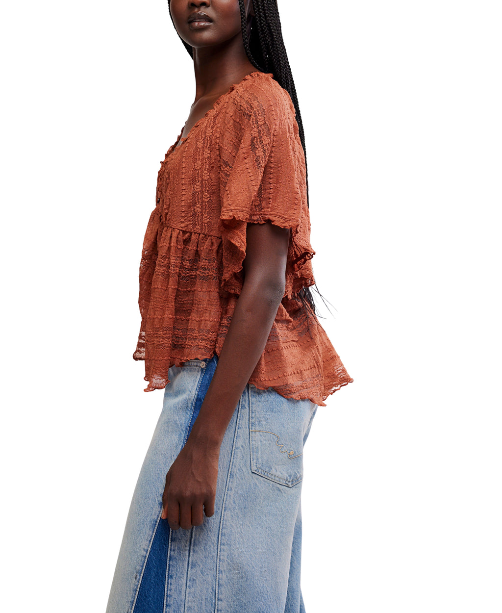 Free People “In Your Dreams” Lace Top