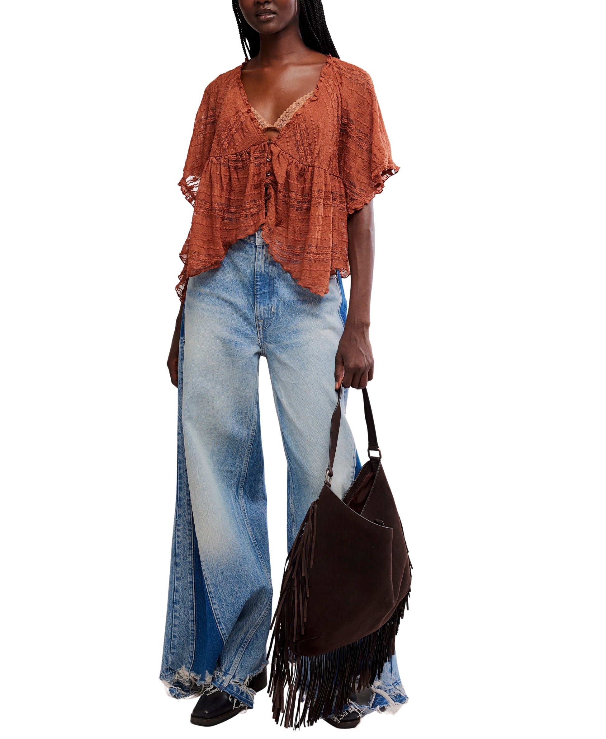 Free People “In Your Dreams” Lace Top