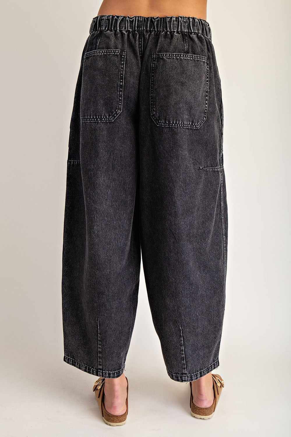 Jess Barrel Leg Jeans - Mineral Wash Denim