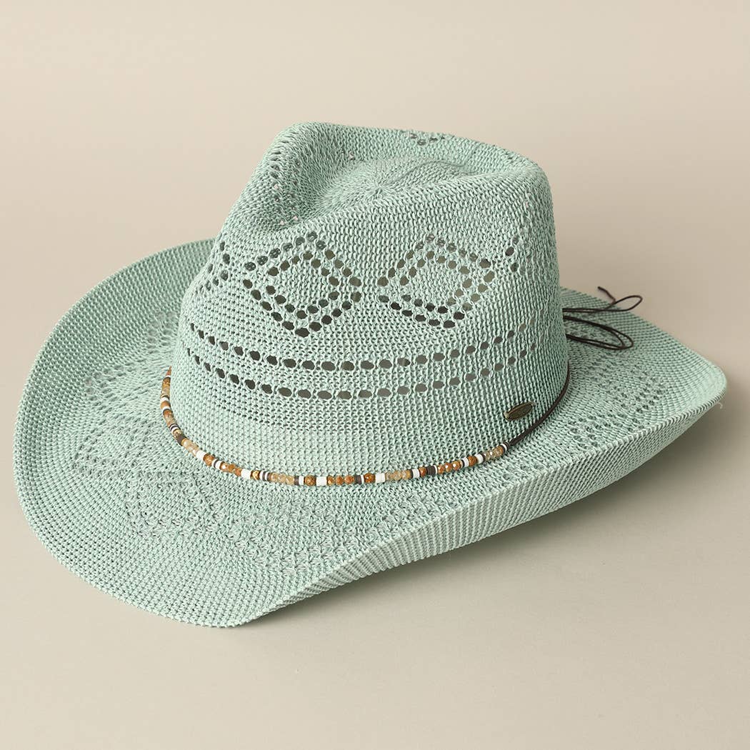 Eco-Friendly Woven Cowboy Panama Adjustable Sun Hat