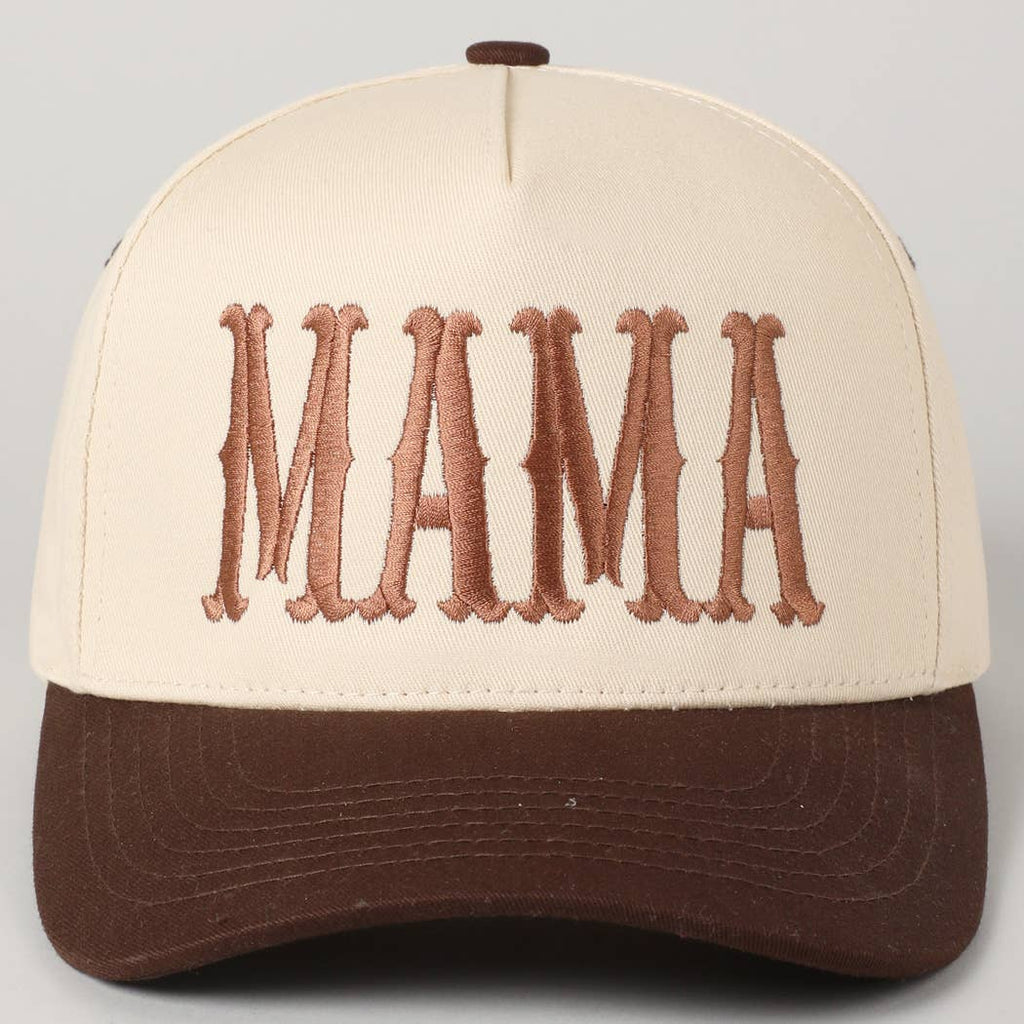 MAMA Typographic Design Embroidery Baseball Cap