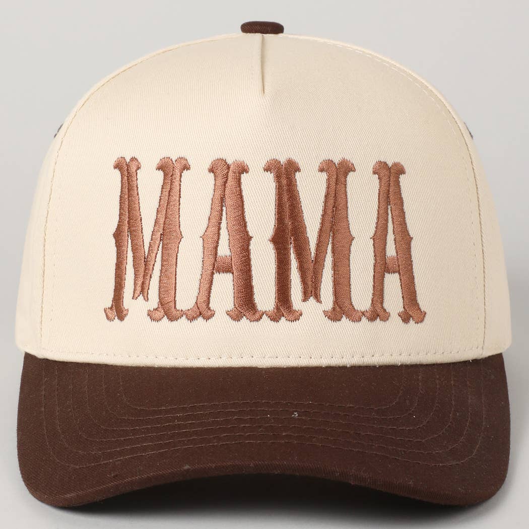 MAMA Typographic Design Embroidery Baseball Cap