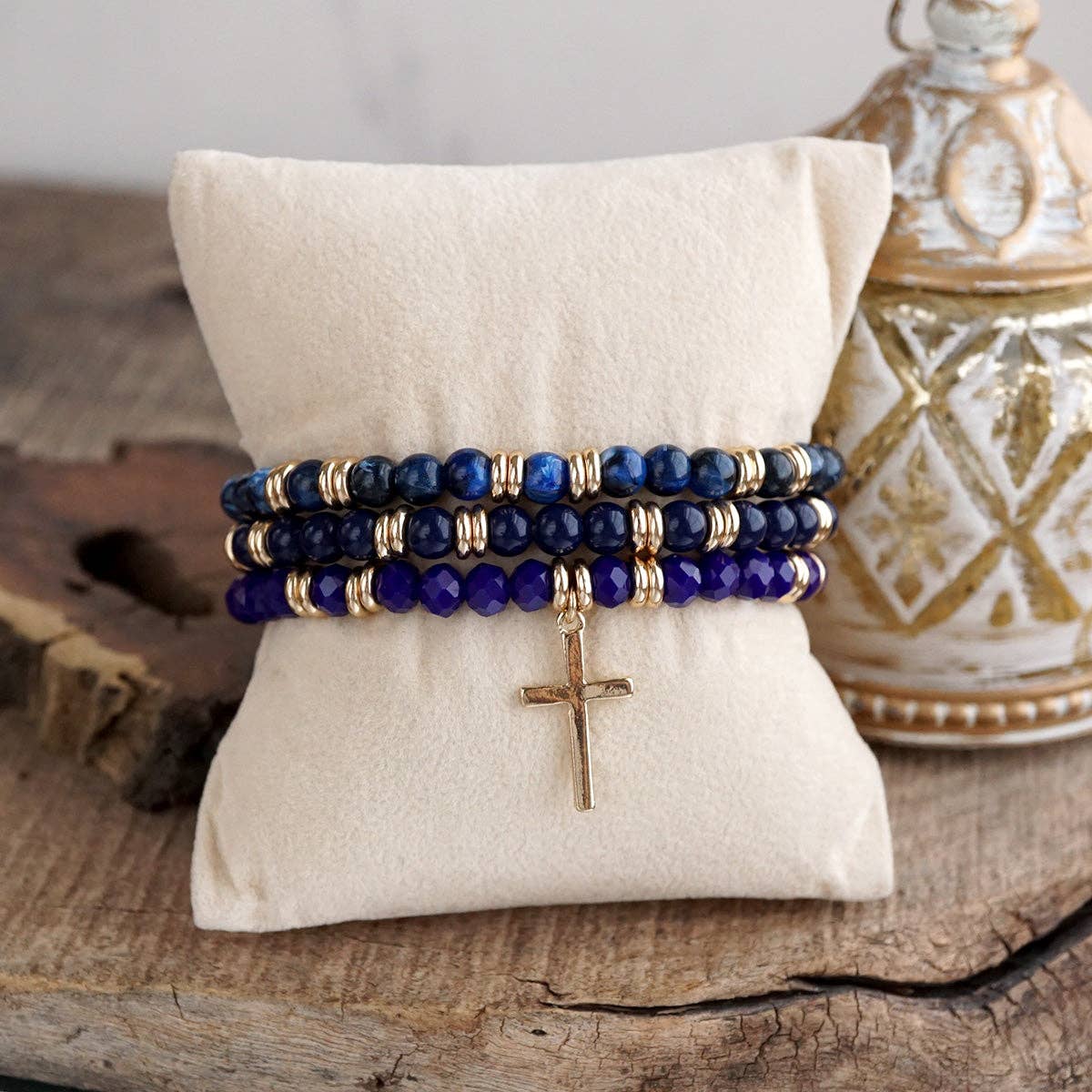Cross Bracelet Stack Set – Desert Faith Stack - 3 colorways