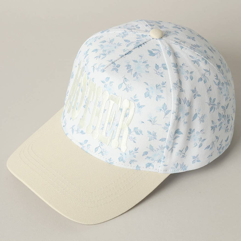 MOTHER Embroidered Flower PatternTrucker Hat