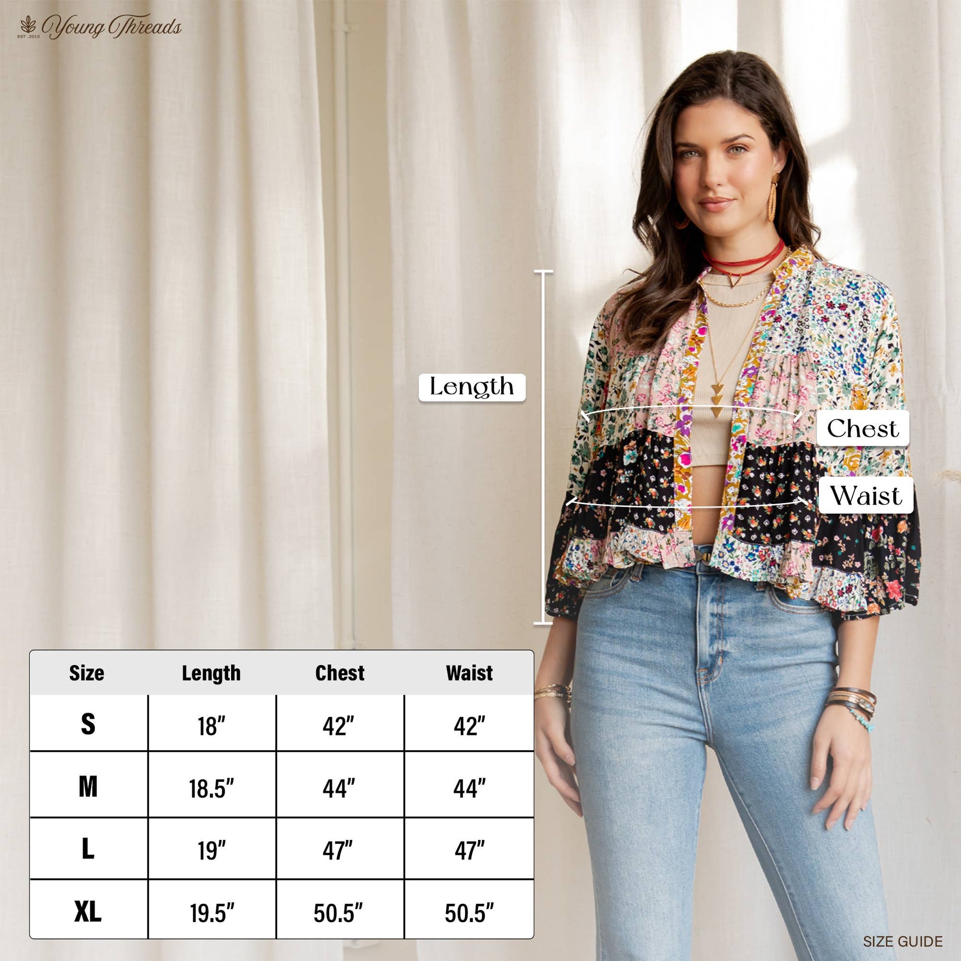 Vintage Bohemian : Tiered Patchwork Cropped Shrug