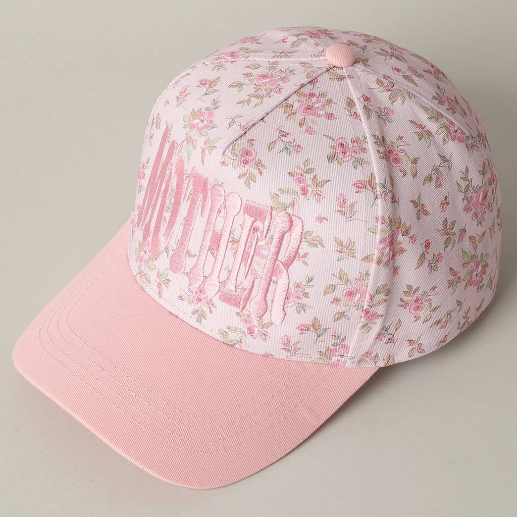 MOTHER Embroidered Flower PatternTrucker Hat