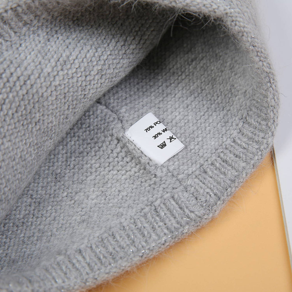 Elegant Sparkle Embellished Pompom Hat