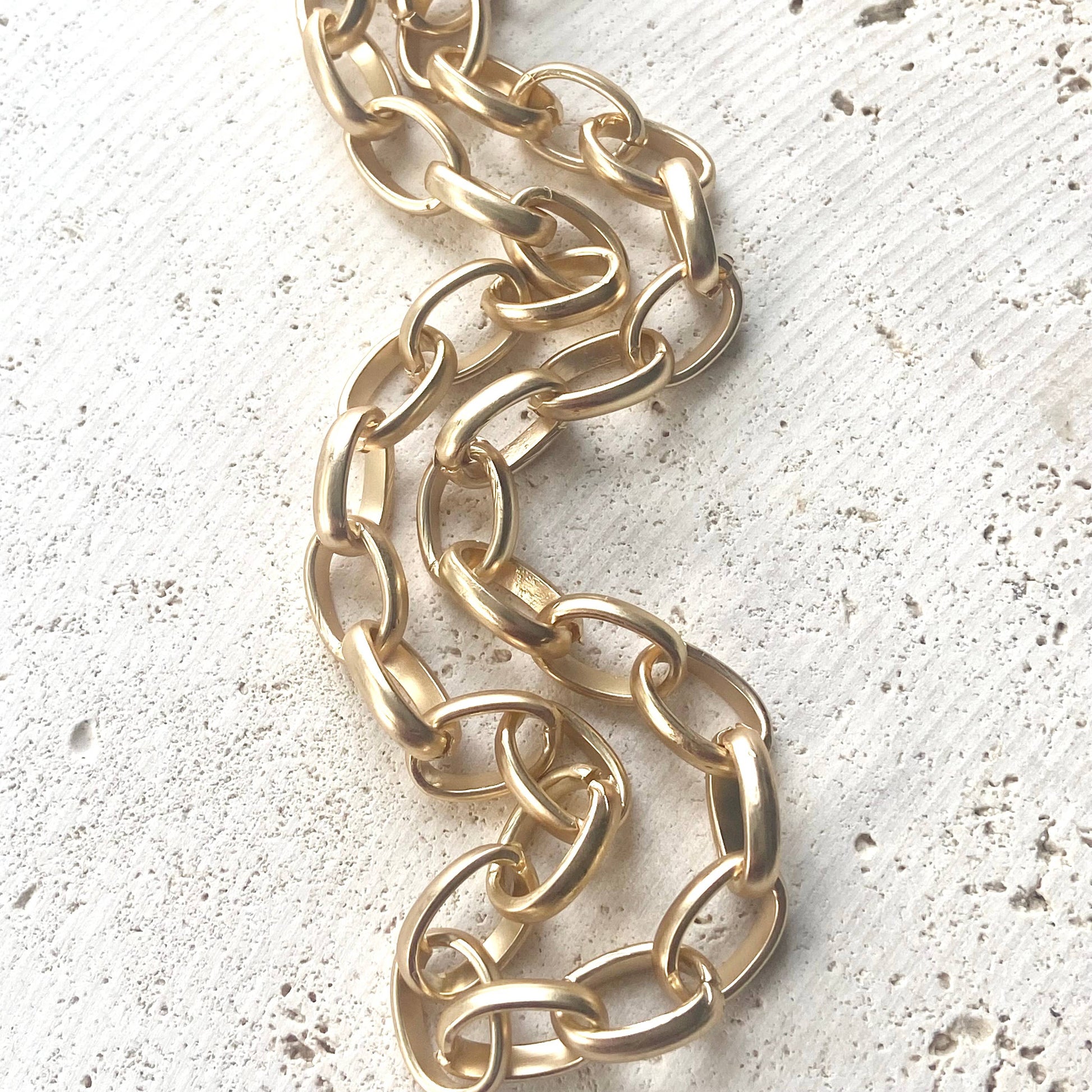 Matte Gold Chunky Necklace