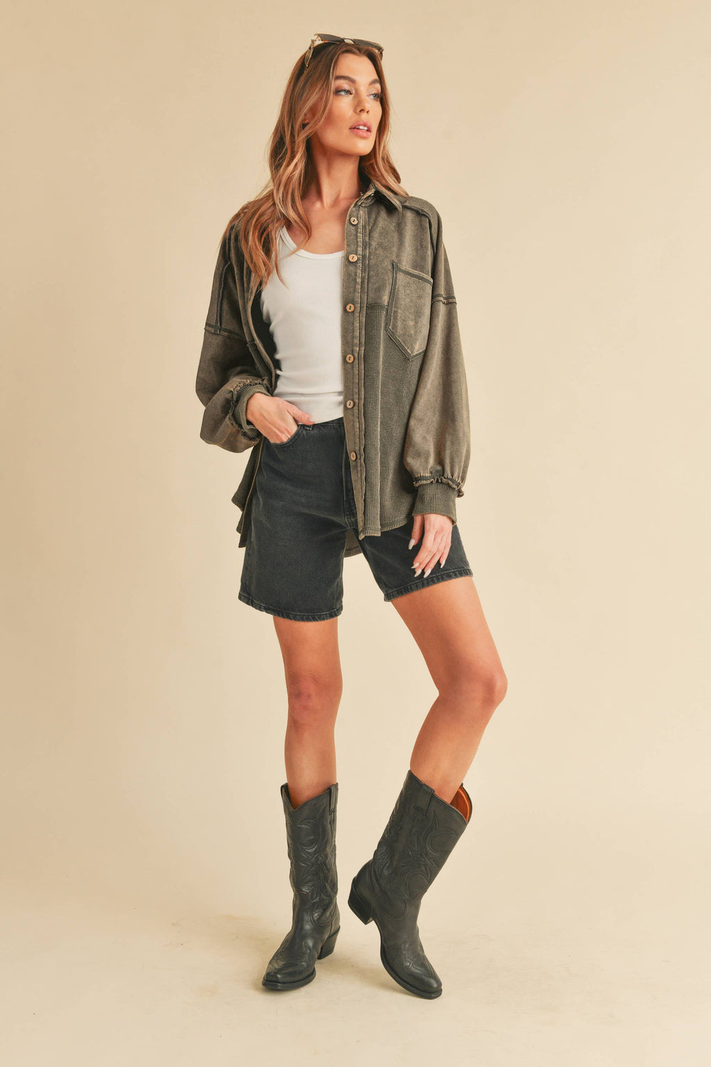 Judie Jacket in Oat beige
