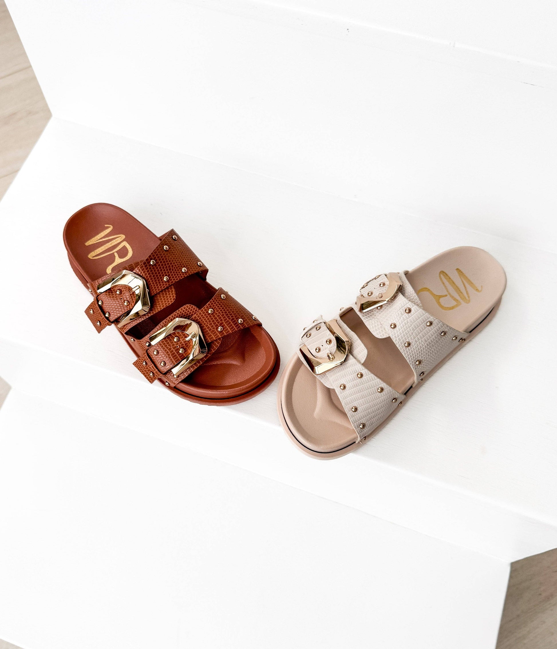 Sandals 2 Buckle in Cognac/ Marigold