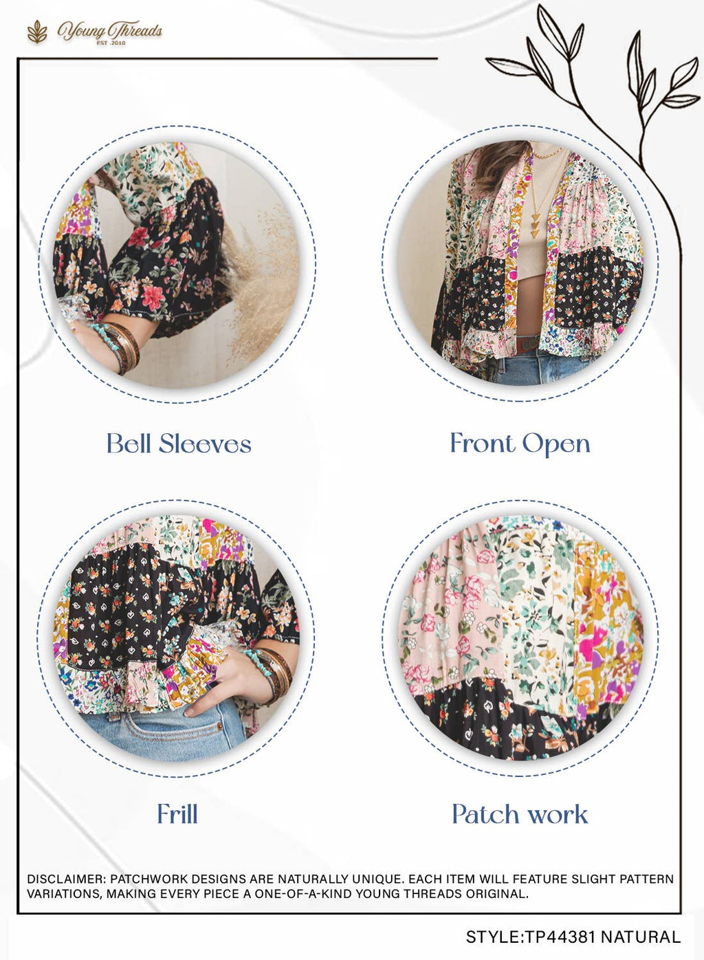 Vintage Bohemian : Tiered Patchwork Cropped Shrug