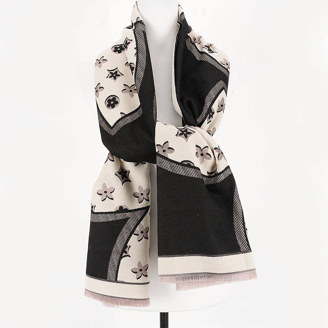 Vivienne Monogram Print Scarf