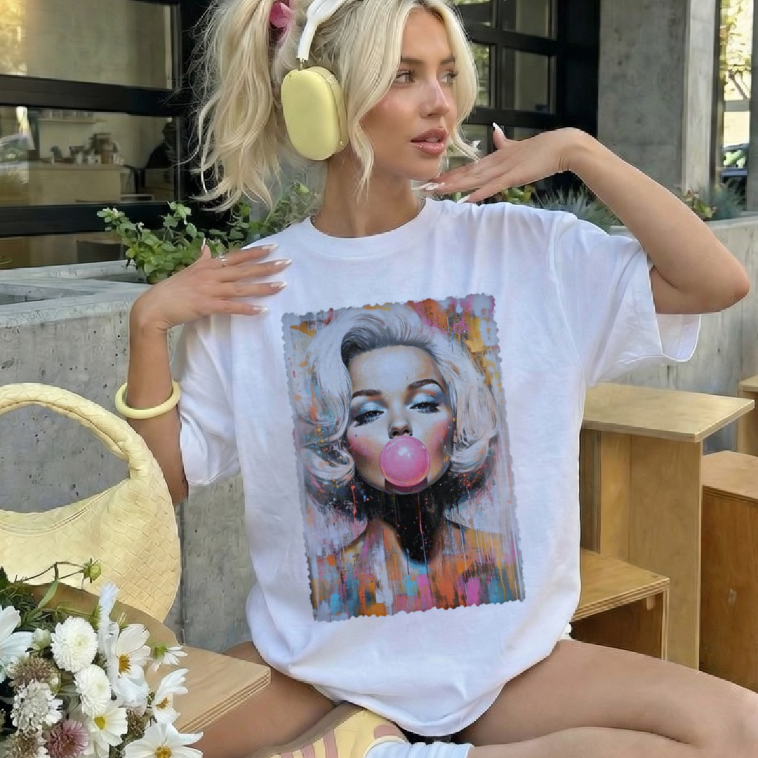 Iconic Pop Art Bubblegum Graphic Tee #5492